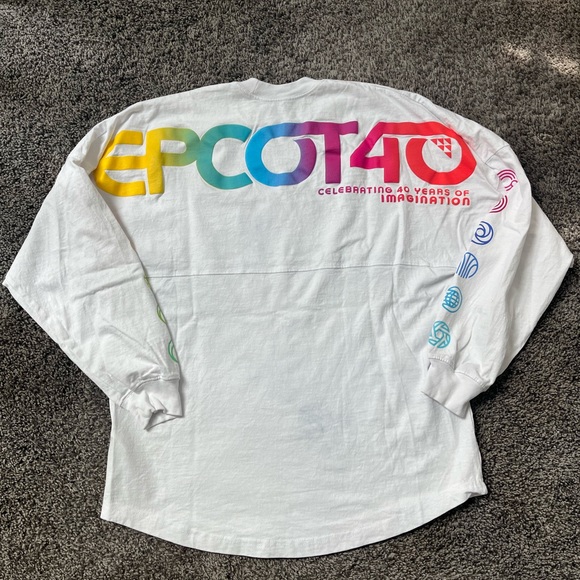 WDW Disney World Spirit Jersey Epcot 40th Anniversary Vacation Size Sm Colorful - Picture 4 of 5